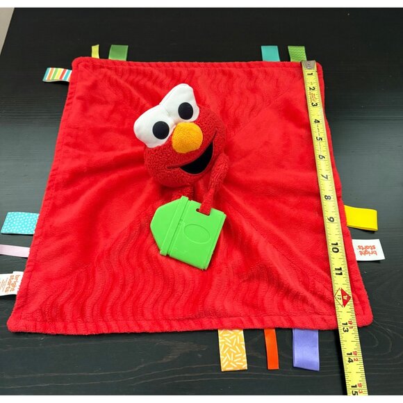 Sesame Street Elmo Baby Lovey Blanket With Textured Teether & Tags Bright Starts - Picture 8 of 8